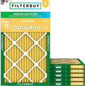 Filterbuy 13x21.5x1 Air Filter MERV 11 Superior Pet & Allergy Defense (6-Pack), Electrostatic Pleated HVAC AC Furnace Filters Replacement, Made in USA (Actual Size: 12.88 x 21.50 x 0.75)