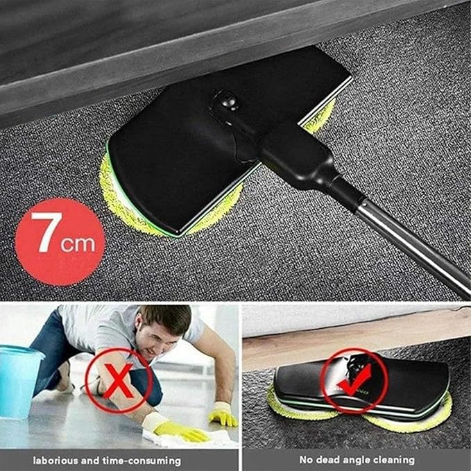 Spinning Cleaner Vacuum,Electric Mops for Floor Cleaning,Cordless Electric Mop,Floor Scrubber and Polisher Machine,Buffer Polisher for Home with Replacement Pad，Includes 10 PCS Cleaning Cloth