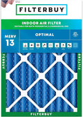 Filterbuy 19.25x23.25x4 Air Filter MERV 13 Optimal Smoke & Allergy Defense (1-Pack), Electrostatic Pleated HVAC AC Furnace Filters Replacement, Made in USA (Actual Size: 19.25 x 23.25 x 3.63)
