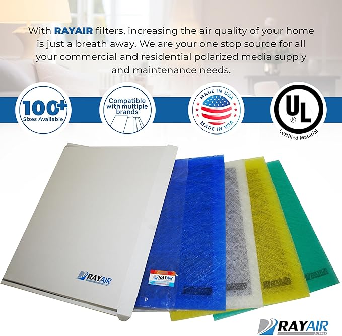 RAYAIR SUPPLY 14x20 Replacement Filter Pads Compatible with Dynamic Air Cleaner (3 Pack) (14x20)