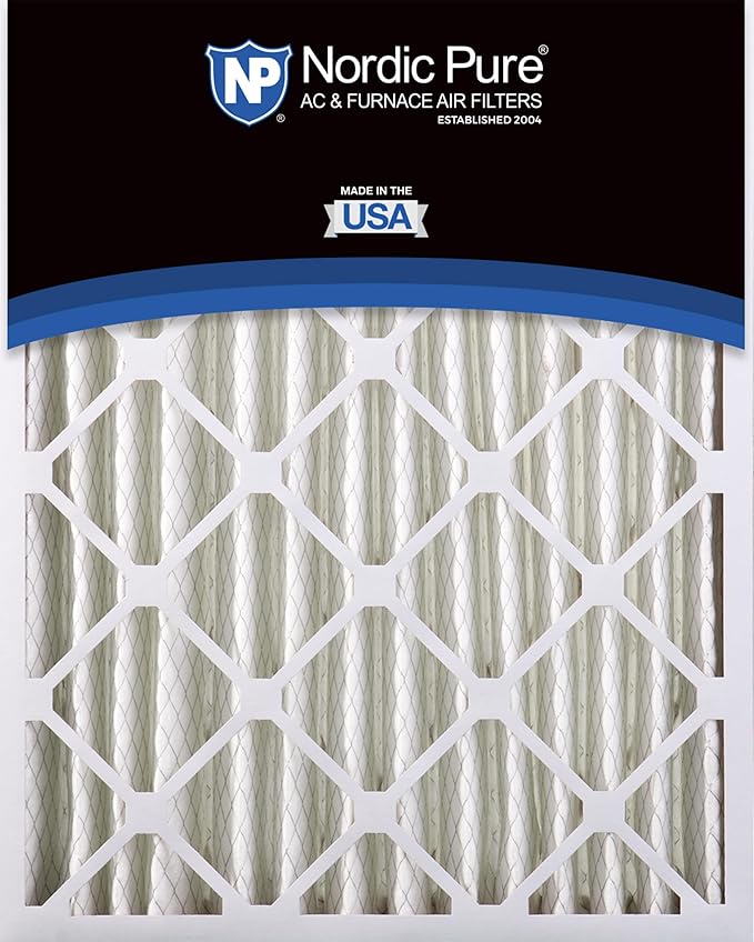 Nordic Pure 16x25x4 (Actual Size: 15 1/2 x 24 1/2 x 3 5/8) Pleated MERV 14 Air Filters 6 Pack