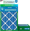 Filterbuy 12x20x4 Air Filter MERV 13 Optimal Smoke & Allergy Defense (2-Pack), Electrostatic Pleated HVAC AC Furnace Filters Replacement, Made in USA (Actual Size: 11.50 x 19.50 x 3.63)