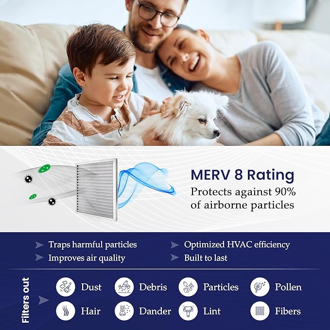 | Merv 8 | Washable & Reusable AC/Furnace Filter | Lifetime HVAC & Furnace Air Filter | Washable | Superior particle-holding Ability | Premium Quality Aluminum | 14x25x1