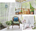 RYB HOME 2 Panels Garden Netting, Size Adjustable Porch Screen Mesh Outdoor Curtains Lightweight Mosquito Curtains for Patio Gazebo Pool Hut Bug Netting, White, 59 inches Wide x 84 inches Long
