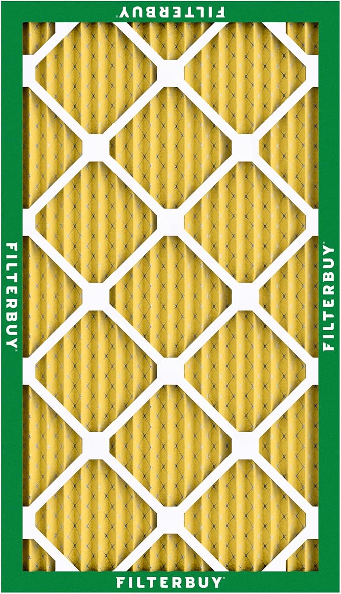 Filterbuy 10x18x1 Air Filter MERV 11 Superior Pet & Allergy Defense (4-Pack), Electrostatic Pleated HVAC AC Furnace Filters Replacement, Made in USA (Actual Size: 9.50 x 17.50 x 0.75)