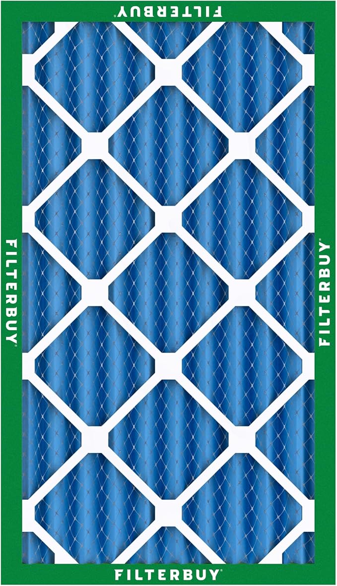 Filterbuy 12x20x4 Air Filter MERV 13 Optimal Smoke & Allergy Defense (2-Pack), Electrostatic Pleated HVAC AC Furnace Filters Replacement, Made in USA (Actual Size: 11.50 x 19.50 x 3.63)