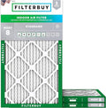 Filterbuy 8x30x1 Air Filter MERV 8 Essential Dust & Allergy Defense (3-Pack), Electrostatic Pleated HVAC AC Furnace Filters Replacement, Made in USA (Actual Size: 7.50 x 29.50 x 0.75)