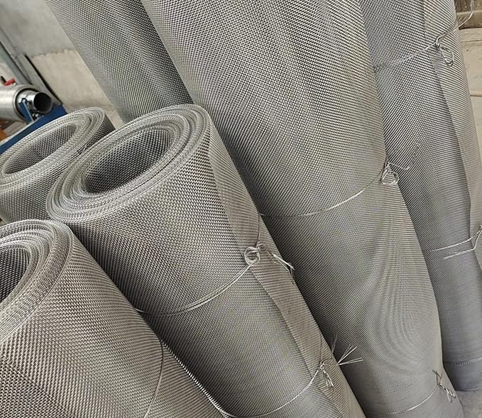304 Stainless Steel Woven Wire Mesh,Stainless Steel Wire Metal Mesh Sheets,8 Mesh Steel Woven Mesh Rodent Proof Garden Insect Screen Heat-Resistant Metal Filter Screen Sheet