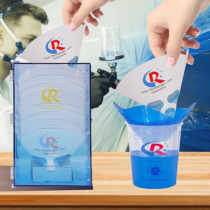 Paint Strainer Dispenser Kit System with Small Strainers 350pcs and Large Strainers 180pcs