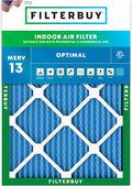 Filterbuy 14x16x1 Air Filter MERV 13 Optimal Smoke & Allergy Defense (1-Pack), Electrostatic Pleated HVAC AC Furnace Filters Replacement, Made in USA (Actual Size: 14.00 x 16.00 x 0.75)