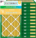 Filterbuy 10x20x2 Air Filter MERV 11 Superior Pet & Allergy Defense (12-Pack), Electrostatic Pleated HVAC AC Furnace Filters Replacement, Made in USA (Actual Size: 9.50 x 19.50 x 1.75)