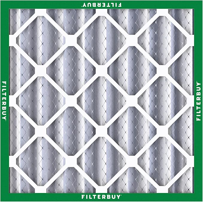 Filterbuy 20x20x4 Air Filter MERV 8 Essential Dust & Allergy Defense (6-Pack), Electrostatic Pleated HVAC AC Furnace Filters Replacement, Made in USA (Actual Size: 19.50 x 19.50 x 3.63)