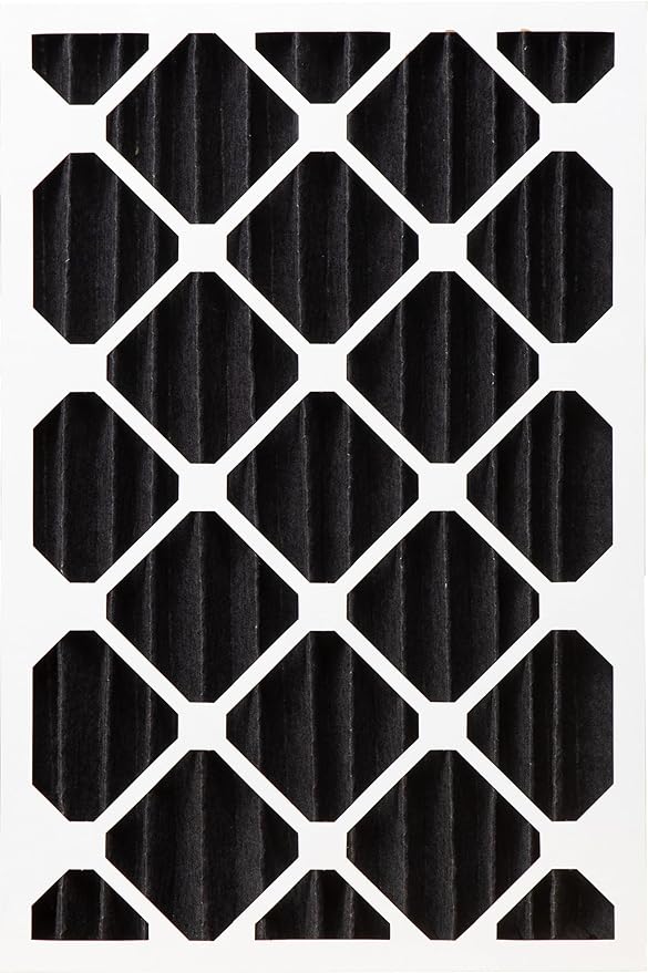 Nordic Pure 20x20x4 (Actual Size: 19 1/2 x 19 1/2 x 3 5/8) Pure Carbon Pleated Odor Reduction Merv 8 Furnace Filters 6 Pack