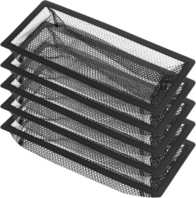 Floor Register Cover Trap, Floor Air Vent Cover Screen for Home Air Vent Filters 5-Pack Floor Vent Mesh Filters Net Trap (4 x 8 Inch)