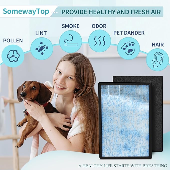 [1 Set] 8L HEPA Replacement Filter Set Compatible with Okaysou Airmax 8L Air Filters, 3-Stage Airmax 8L Filter, True and Blue Ultra-Filter Carbon Pre-Filter Air Cleaner for Home