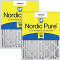 Nordic Pure 20x20x4 (Actual Size: 19 1/2 x 19 1/2 x 3 5/8) Pleated MERV 10 Air Filters 2 Pack