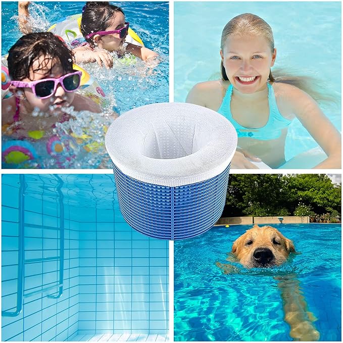 30PCS Pool Skimmer Filter Socks for Above Ground and Inground, Pool Skimmer Basket Nets, Ultra Fine Mesh Screen Socks for Pool Skimmer Basket