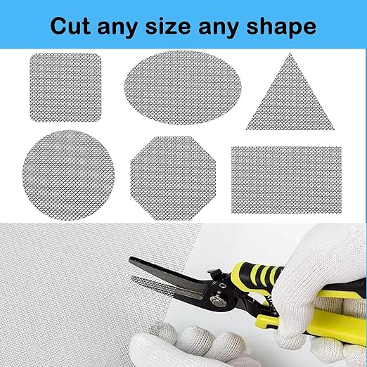 304 Stainless Steel Mesh Screen#30Mesh -Size:15.7"x47.2"(40x120cm), for Home, Garden and Farm. Window or Door Filter, Guards Against Pests Like Mice, Snakes, and Rodents. Easy to Cut and Install.