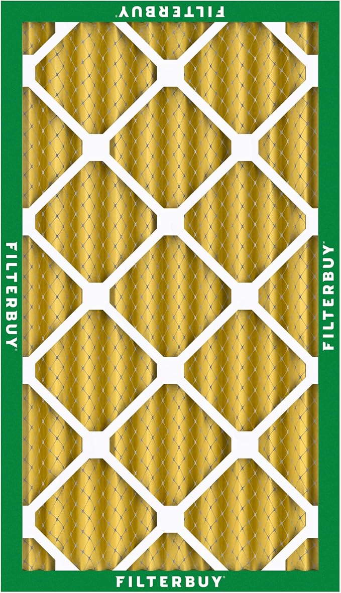 Filterbuy 16x25x4 Air Filter MERV 11 Superior Pet & Allergy Defense (2-Pack), Electrostatic Pleated HVAC AC Furnace Filters Replacement, Made in USA (Actual Size: 15.50 x 24.50 x 3.63)