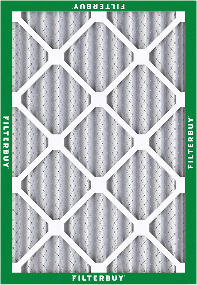 Filterbuy 30x36x2 Air Filter MERV 8 Essential Dust & Allergy Defense (4-Pack), Electrostatic Pleated HVAC AC Furnace Filters Replacement, Made in USA (Actual Size: 29.81 x 35.81 x 1.75)