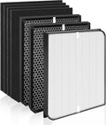 3000/3500 Replacement Filter Compatible with Air doctor 3000/3500 Air Purifi-er, with 1 main filter + 2 Activated Carbon filters + 4 Carbn Pre-Filters