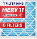 Filter King 25x29x1 Air Filter | 6-PACK | MERV 11 HVAC Pleated A/C Furnace Filters | MADE IN USA | Actual Size: 24.5 x 28.5 x .75"