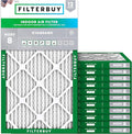 Filterbuy 15x30x1 Air Filter MERV 8 Essential Dust & Allergy Defense (12-Pack), Electrostatic Pleated HVAC AC Furnace Filters Replacement, Made in USA (Actual Size: 14.50 x 29.50 x 0.75)