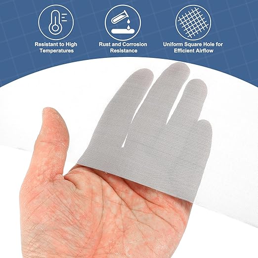 uxcell 80 Mesh 39" x 10" Woven Wire Mesh, 316 Stainless Steel Air Vent Filter Screen, Window Screen Mesh for DIY Projects Vents Cover Filtration Animals Fence