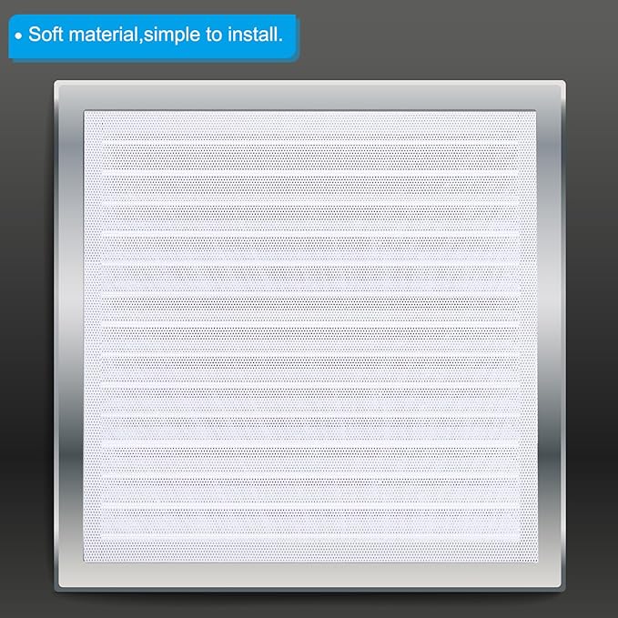 PATIKIL 5.5"x12" Magnetic Vent Cover, 6 Pack Floor Wall Air Registers Cover Strong Magnet Vent Screen Mesh for Blocking Hair Dust Debris, White