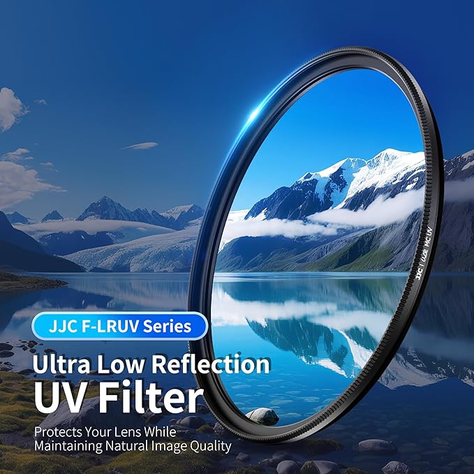 JJC 49mm Ultra Low Reflectivity UV Lens Protection Filter with 44 Multi-Coated, Waterproof Oil-Proof Scratch Resistant HD Camera Lens Filter