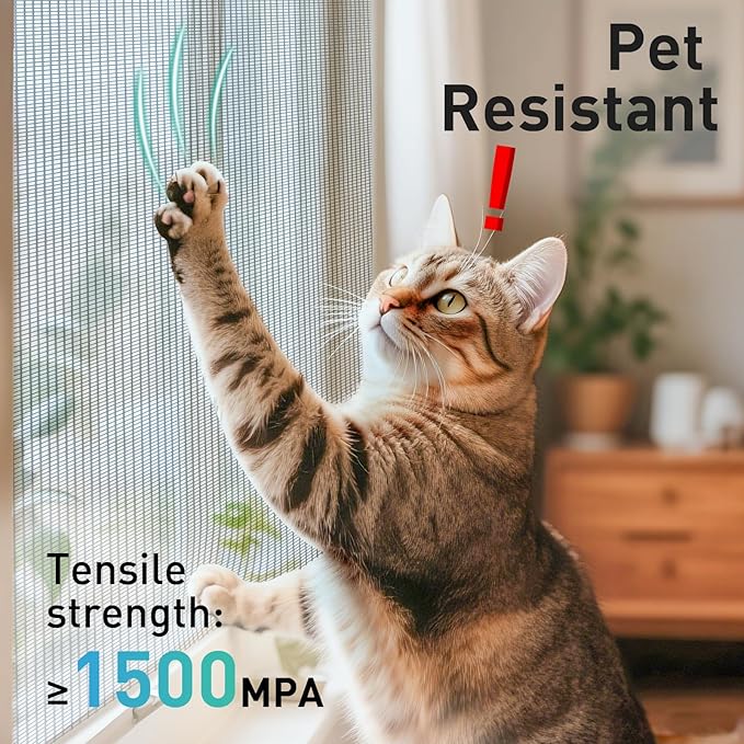 304 Stainless Steel Mesh Window Screen Roll,35IN x 16FT Black Metal Window Screen Replacement,Window Screen Mesh for Window,Door,Patio,Pet,Vent,Filter,Porch,Cage and DIY Project (22 Mesh)