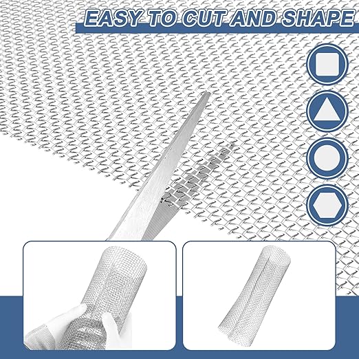 uxcell 8 Mesh 39" x 10" Woven Wire Mesh, 316 Stainless Steel Air Vent Filter Screen, Window Screen Mesh for DIY Projects Vents Cover Filtration Animals Fence