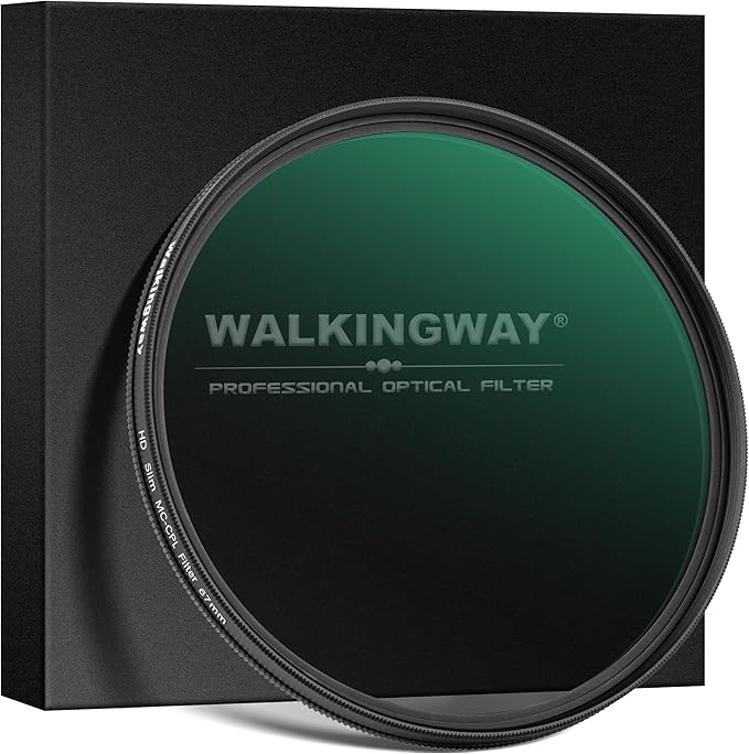 Walking Way 72mm Circular Polarizing Filter Ultra-Slim MC CPL Filter Optical Glass Circular Polarizer Filter for Camera Lens