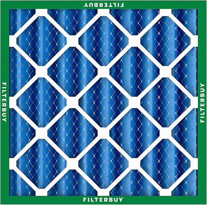 Filterbuy 24x24x4 Air Filter MERV 13 Optimal Smoke & Allergy Defense (4-Pack), Electrostatic Pleated HVAC AC Furnace Filters Replacement, Made in USA (Actual Size: 23.38 x 23.38 x 3.63)