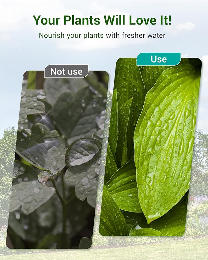 AQUACREST Garden Hose Water Filter for Plants, Greatly Reduces Chlorine, Odor, Improve Plants Health, Ideal for Organic Gardening, Farming and Pets, with Hose Protector