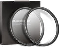 Walking Way 95MM White Mist Diffusion Filter Soft Focus Circular Lens Filter Set Dreamy Fog Effect Softening Camera Diffuser for Digital DSLR Camera 2pcs(Soft 1 and 2)