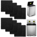 8 Pack Trash Can Odor Filter Refills for Compost Bin, Square Carbon Compost Filters for Countertop Bin, Activated Carbon Filter Charcoal Deodorizer Sheets for Indoor Trash Cans