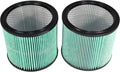 HQRP High Efficiency H14 HEPA Cartridge Filter 2-pack Replacement for Shop-vac 90350 90340 90304 9035033 90344, Fits most 4-16 Gallon Shop-Vac Wet/Dry Vacuums, Washable and Reusable, Green