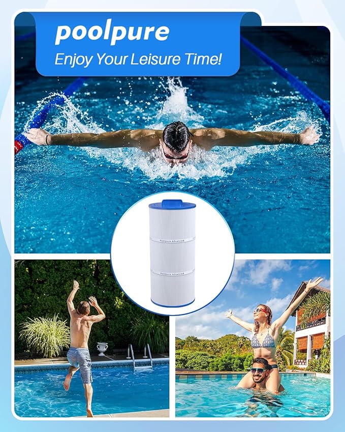 POOLPURE C-7375 Spa Filter Replaces PCD75N, Unicel C-7375, Filbur FC-3964, 1019301, AK-60032, APCC7500, 17543, 75 sqft Filter Cartridge (2)