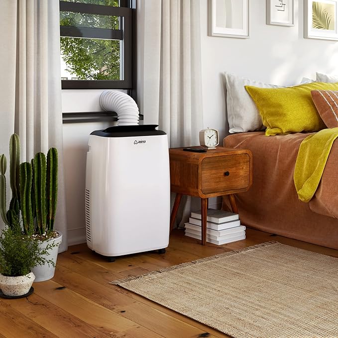 Portable Air Conditioners 8,000 BTU AIRO COMFORT, AC Unit Floor Standing with Remote Control & DYI Installation Kit