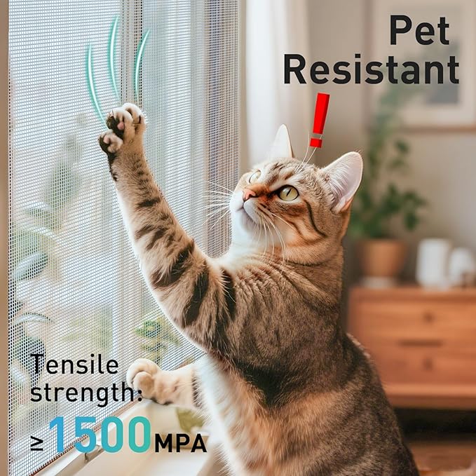 304 Stainless Steel Mesh Window Screen Roll,35IN x 16FT Silver Metal Window Screen Replacement,Window Screen Mesh for Window,Door,Patio,Pet,Vent,Filter,Porch,Cage and DIY Project (22 Mesh)