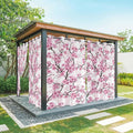 Cherry Flowers Outdoor Curtains for Patio Spring Flower Vintage Watercolor Waterproof Outside Curtains with Grommet Top Weatherproof Curtain for Cabana Pergola Gazebo, 1 Panel, 54" W x 95" L
