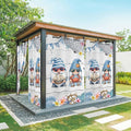 Ocean Gnome Outdoor Curtains for Patio Summer Marine Plumeria Shell Wooden Waterproof Outside Curtains with Grommet Top Weatherproof Curtain for Cabana Pergola Gazebo, 2 Pack, 54" W x 95" L