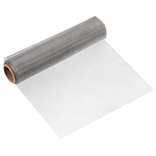 uxcell 16 Mesh 118" x 10" Woven Wire Mesh, 316 Stainless Steel Air Vent Filter Screen, Window Screen Mesh for DIY Projects Vents Cover Filtration Animals Fence