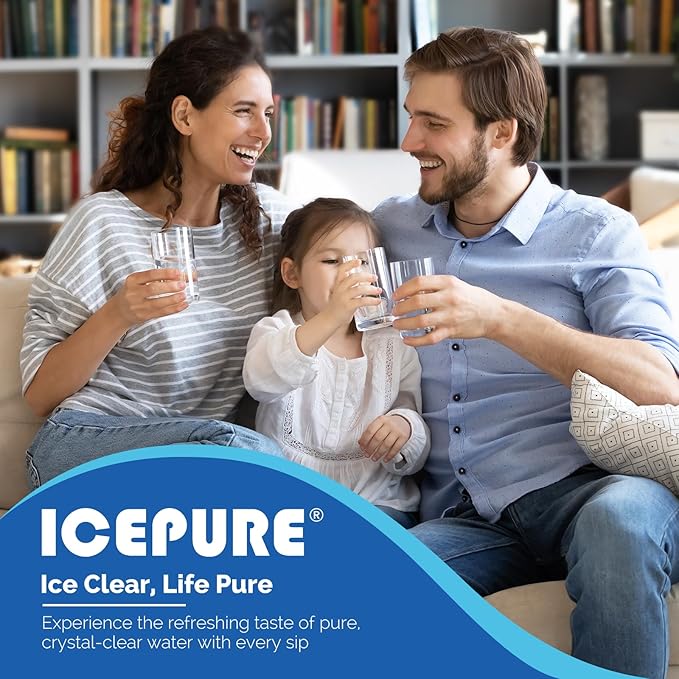 ICEPURE DA29-00003G Refrigerator Water Filter Replacement for Samsung DA29-00003G, DA29-00003B, RSG257AARS, RFG237AARS, Aqua-Pure Plus, HAFCU1, RFG297AARS, RS22HDHPNSR, WSS-1, RWF1100A, 4PACK