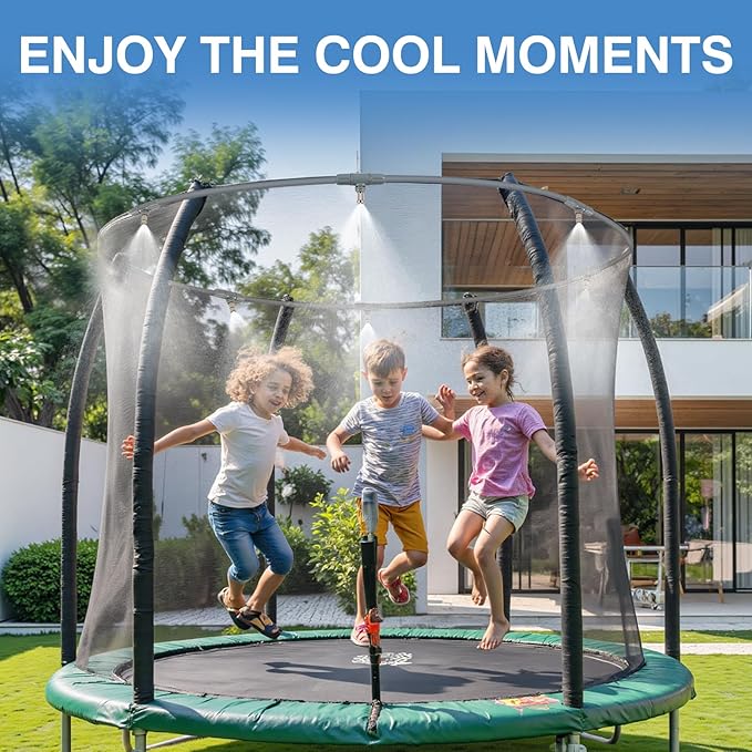 40FT Misters for Outside Patio - 9 Mist Nozzles & 3/4'' Adapter, Water Misters for Cooling Outdoor, Easy to Install, Misting System for Patio, Pool, Garden, Waterpark, Trampoline, Greenhouse