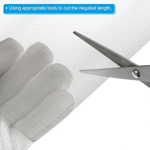 PATIKIL 40" L x 10" W Woven Wire Mesh, 50 Mesh 304 Stainless Steel Air Vent Filter Screen with Gloves for Window Security Vent Cover Filtration Animals Fence
