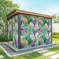 Leaves Outdoor Curtains for Patio Gorgeous Leaf Abstract Spring Waterproof Outside Curtains with Grommet Top Weatherproof Curtain for Cabana Pergola Gazebo, 2 Pack, 54" W x 95" L