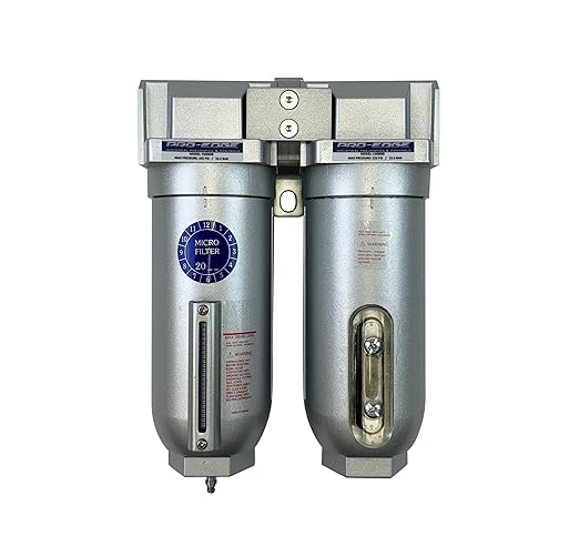 3/4" NPT Industrial (2-Stage) Coalescing Filter Removes Oil, Moisture Vapor Aerosols and in Line Desiccant Bead Air Dryer for Compressed Air Lines