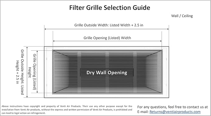 Venti Air 20" X 30" Steel Return Air Filter Grille - Removable Face/Door for 1 inch Filters - HVAC Duct Cover Grill (2-3 Business Day Delivery) [Outer Dimension: 22.5"W X 32.5" H]